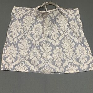 Bebe au Lait Blue White Damask Cotton Nursing Cover Breastfeeding Apron Adjustab